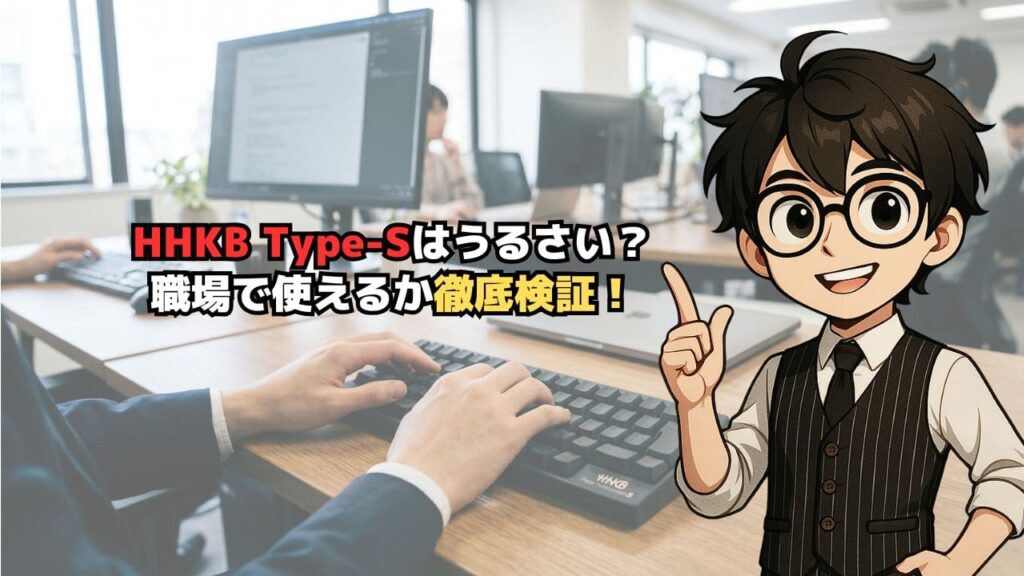 HHKB Type-Sはうるさい？職場でえるか徹底検証！