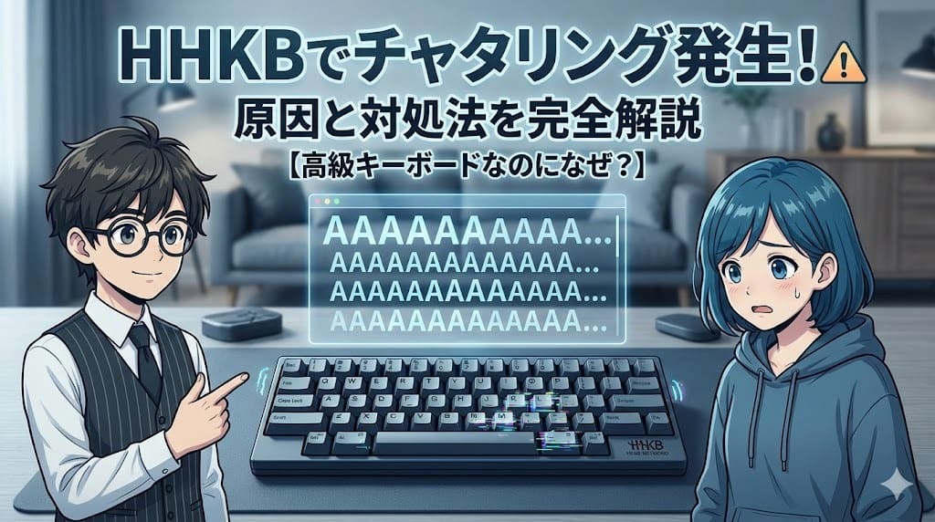 HHKBでチャタリングが起きた！原因と対処法を完全解説【高級キーボードなのになぜ？】