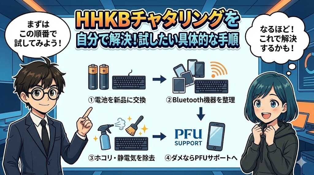 HHKBチャタリングを自分で解決!試したい具体的な手順