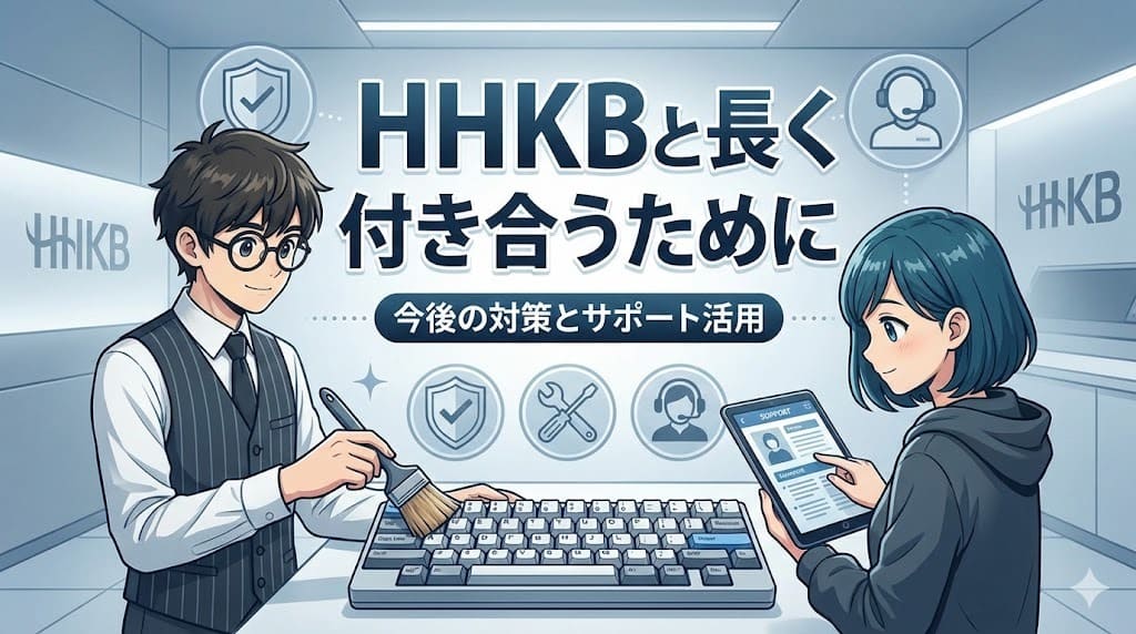 HHKBと長く付き合うために 今後の対策とサポート活用