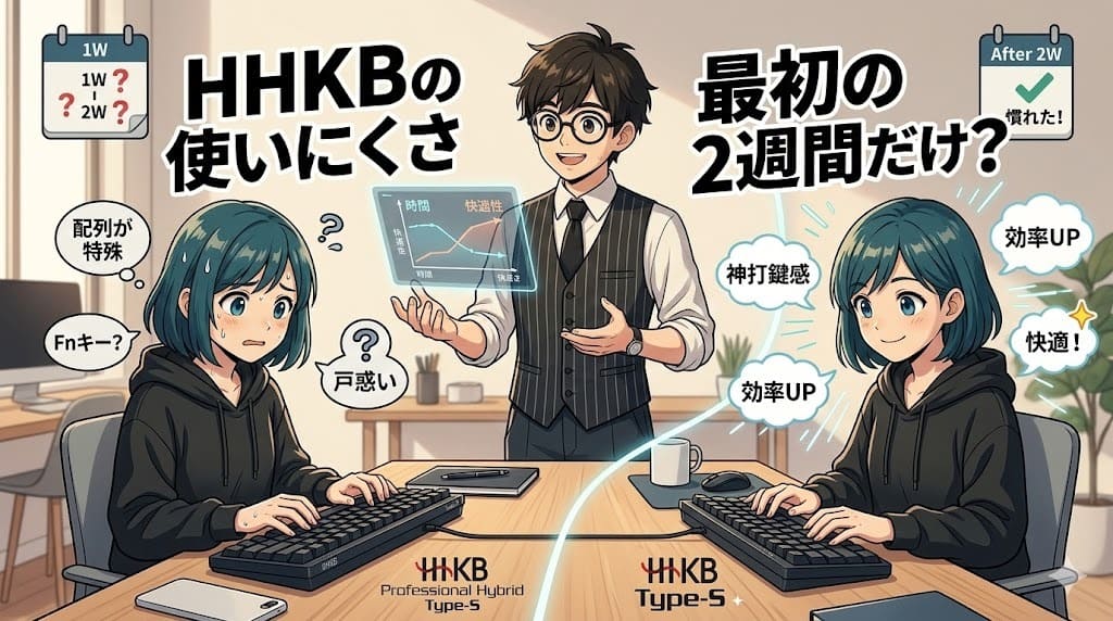 HHKBの使いにくさは「最初の2週間」だけ？