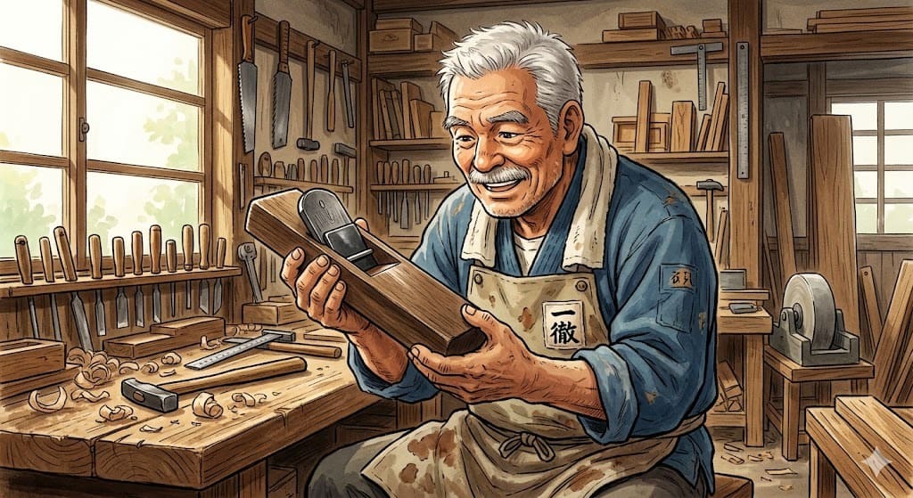 道具にこだわりを持つ職人さんのイメージ