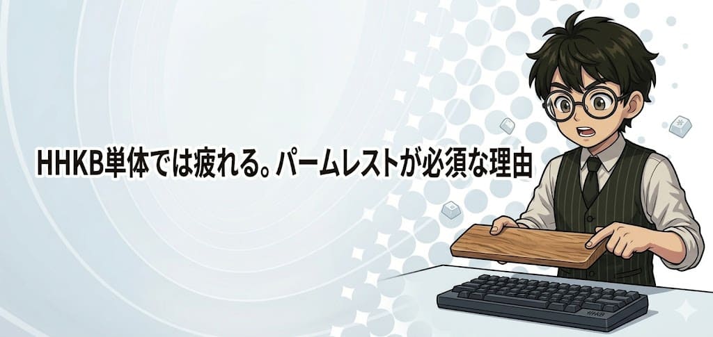 HHKB単体では疲れる。パームレストが必須な理由