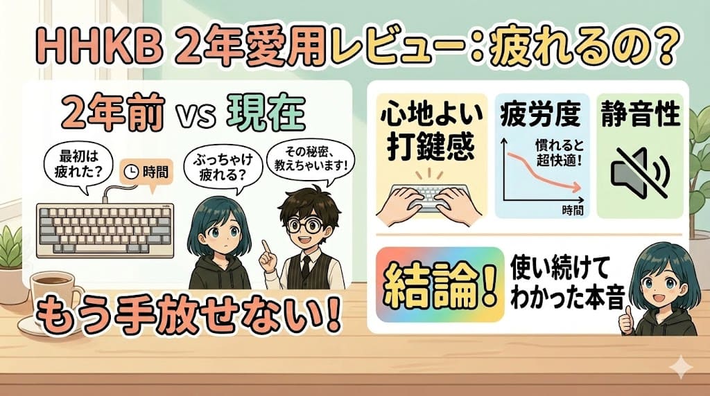 【2年愛用】HHKBは疲れる？ 使い続けてわかった本音レビュー