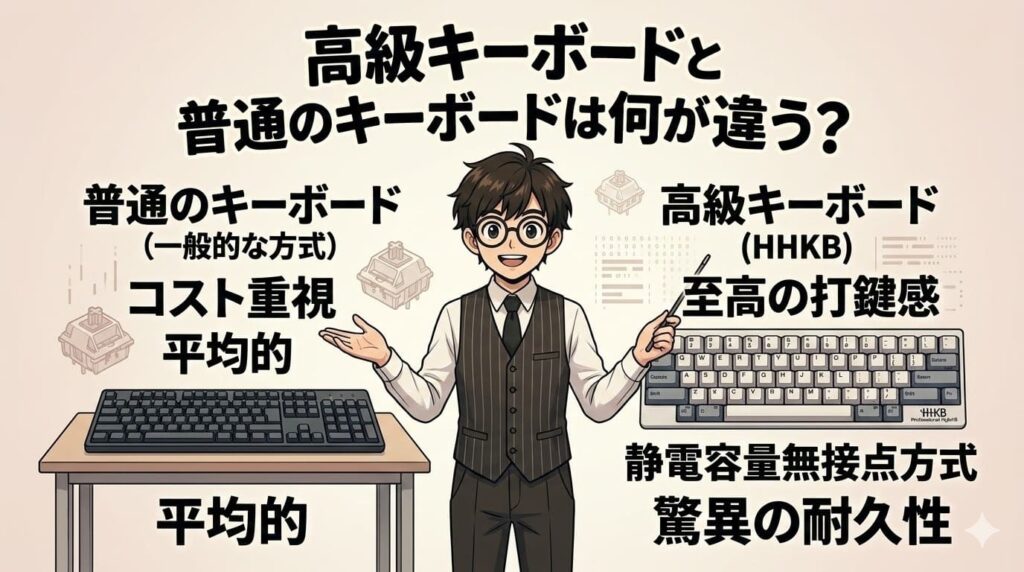 高級キーボードと普通のキーボードは何が違う？