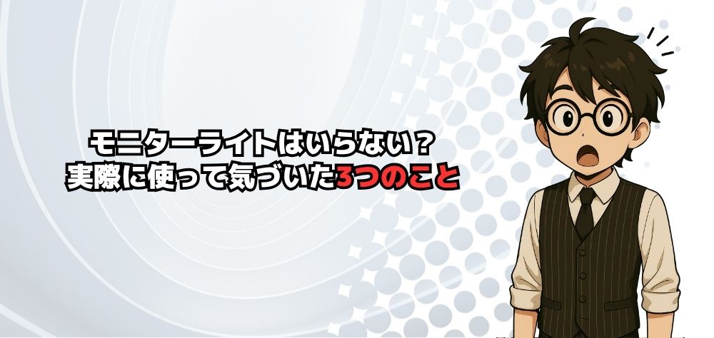 モニターライトはいらない?実際に使って気づいた3つのこと