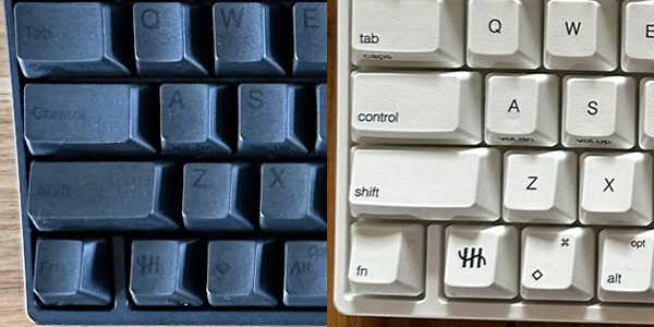 墨モデル・雪モデル印字の見え方